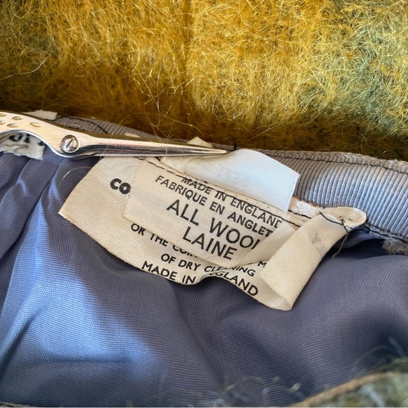 Vintage Mohair Maxi Skirt Woven Wool Mills Brothers Halifax 1960s 1970s Plaid - Picture 7 of 8